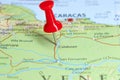 Calabozo, Venezuela pin on map Royalty Free Stock Photo