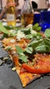 Calabrese Pizza - Italian Cuisine Royalty Free Stock Photo