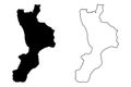 Calabria map vector