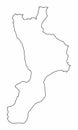 Calabria outline map Royalty Free Stock Photo