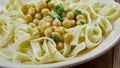 Calabrian pasta with chickpea Royalty Free Stock Photo