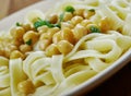 Calabrian pasta with chickpea Royalty Free Stock Photo