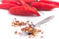 Calabrian pepper. Dry pepper Royalty Free Stock Photo