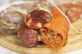 Calabrian soppressata and nduja Royalty Free Stock Photo