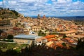 Calaceite from hill in sunny day. Teruel, Spain Royalty Free Stock Photo