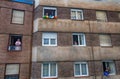 Calahorra,La Rioja /Spain-april 24 2020: people clapping on the balcony