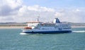 A ferry arrives at the Port of Calais, France on the English Channel Royalty Free Stock Photo