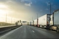 As brexit approaches, lines of trucks at the entrance to the Channel Tunnel