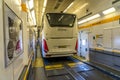 Calais, France - Inside the Eurotunnel train joining France and United Kingdom Royalty Free Stock Photo