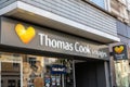 CALAIS, FRANCE - SEPTEMBER 24, 2019 : Thomas Cook travel agent in Calais, France.