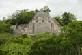 Mayan pyramids in Calakmul campeche mexico II Royalty Free Stock Photo