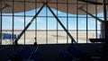 The interior of the terminal of the Calama airport El Loa Airport, Chile Royalty Free Stock Photo