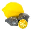 Calamansi, Lemon and Zen Stones II Royalty Free Stock Photo