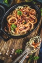 Calamari Fra Diavolo pasta