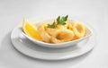 Calamari with lemon Royalty Free Stock Photo