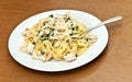 Calamari Shrimp Pasta Dish Royalty Free Stock Photo