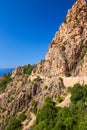 Calanches de Piana on the west coast of Corsica Royalty Free Stock Photo