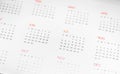 Calander with day & month Royalty Free Stock Photo