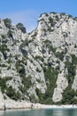 Calanque d`En-vau near Cassis, boat excursion to Calanques national park in Provence, France Royalty Free Stock Photo