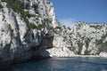 Calanque d`En-vau near Cassis, boat excursion to Calanques national park in Provence, France Royalty Free Stock Photo