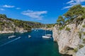 Calanque de Port Miou - fjord near Cassis France Royalty Free Stock Photo