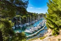 Calanque de Port Miou - fjord near Cassis Village in Provence Royalty Free Stock Photo