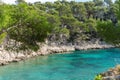 Calanque de Port Miou - fjord near Cassis Village in Provence in France Royalty Free Stock Photo