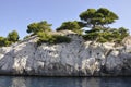 Cassis, 8th september: Calanques National Park Cliff from the Bay area of Cassis on Cote D`Azur France