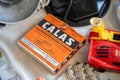 Calas Calcium and Vitamine C at the flea market. Royalty Free Stock Photo