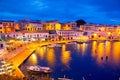 Calasfonts Cales Fonts Port sunset in Mahon at Balearics Royalty Free Stock Photo