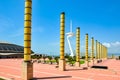 Calatrava tower on Montjuic hill, Barcelona, Spain Royalty Free Stock Photo