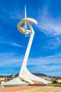 Calatrava tower in the Olympic Ring complex in Montjuic park Barcelona Royalty Free Stock Photo