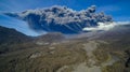 Calbuco volcano erupting, with a huge cloud of ash
