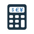 Calc, calculation, calculator icon. Vector design isolated on a white background