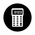 Calc, calculator, accounting icon. Black vector design