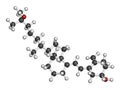 Calcifediol calcidiol, 25-hydroxyvitamin D molecule. Blood marker of vitamin D status. 3D rendering. Atoms are represented as.