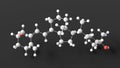calcifediol molecule, molecular structure, vitamin d, ball and stick 3d model, structural chemical formula with colored atoms
