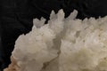 Calcite mineral sample on black background Royalty Free Stock Photo