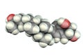 Calcitriol molecule, active form of vitamin D3 Royalty Free Stock Photo