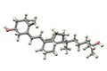 Calcitriol molecule, active form of vitamin D3 Royalty Free Stock Photo