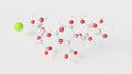 calcium alginate molecule 3d, molecular structure, ball and stick model, structural chemical formula e404