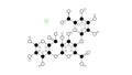 calcium alginate molecule, structural chemical formula, ball-and-stick model, isolated image food additive e404