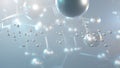 calcium ascorbate molecular structure, 3d model molecule, food additive e302, structural chemical formula view from a microscope
