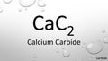 Calcium carbide formula on waterdrop background