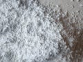 Calcium carbonate powder. Dusty component