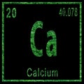 Calcium Chemical Element, Green Edition Royalty Free Stock Photo