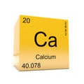 Calcium chemical element symbol from periodic table Royalty Free Stock Photo