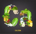 Calcium in Food Royalty Free Stock Photo