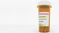 CALCIUM generic drug pills in a prescription bottle. Conceptual 3D rendering Royalty Free Stock Photo