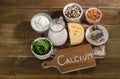 Calcium Rich Foods Sources. Royalty Free Stock Photo